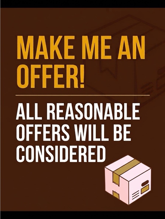Other - Make Me An Offer - Promotional Sign in Brown and Yellow